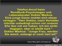 Telefon-Anruf beim Rundfunk-Psychologen und Lebensberater...