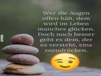 Augen offen halten fr Glck im Leben