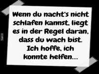 Ein humorvoller Tipp fr Schlaflose