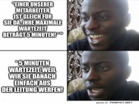 Lustiges Meme �ber Warteschlangen