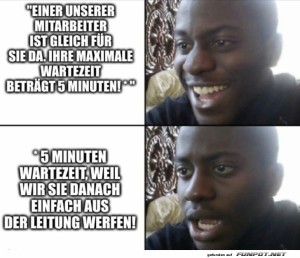fun-Bild: Lustiges Meme über Warteschlangen