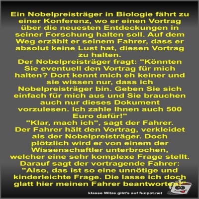 Ein-Nobelpreistr&auml;ger-in-Biologie-f&auml;hrt-zu-einer-Konferenz.jpg von Fossy