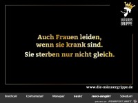 auch Frauen leiden wenn sie krank sind
