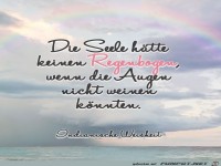 Die Seele htte keinen Regenbogen