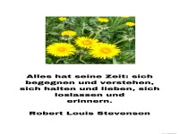 Alles hat seine Zeit