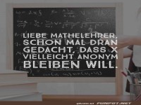 Mathelehrer und das anonyme X