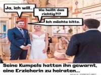 Lustiger Hochzeitstag Moment