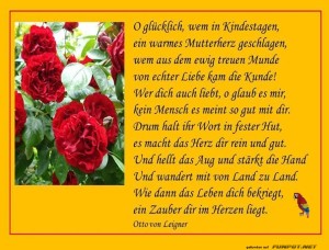 herz-Bild: O gl&uuml;cklich, wem in Kindheitstagen