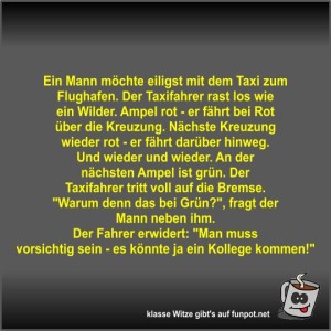 Ein-Mann-möchte-eiligst-mit-dem-Taxi-zum-Flughafen.jpg von Fossy