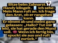 Zahnarzt-Telefon-Jonglage
