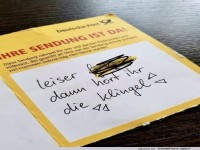 Postboten-Gewissensbiss: Leise Klingelkunst