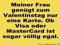 Meiner Frau gen�gt am Valentinstag