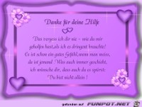 danke fuer deine Hilfe