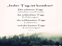jeder tag ist kostbar
