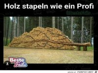 Holz stapeln wie ein Profi