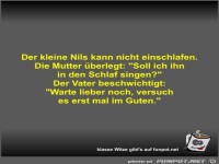 Der kleine Nils kann nicht einschlafen