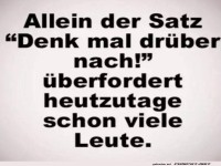 Denk mal dr�ber nach