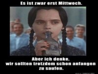 Mittwoch-Meme mit humorvollem Text