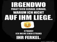 Witziger Spruch �ber Strand und Sonne