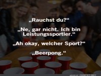 Lustiger Dialog �ber Sport und Bierpong