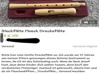 Verkauf einer gebrauchten Blockflte