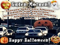 Kürbis im Verkehr - Halloween-Stau!