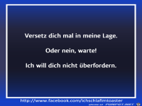 nicht ueberfordern
