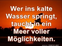 Wer ins kalte Wasser springt
