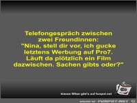 Telefongespr�ch zwischen zwei Freundinnen