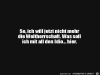 Keine Weltherrschaft mehr gewnscht