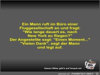 Ein Mann ruft im Büro einer Fluggesellschaft an und fragt