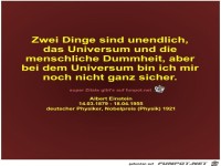 Zwei Dinge sind unendlich