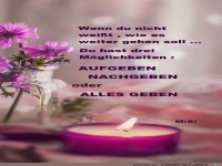 Wenn du nicht weit wie es weitergehen soll