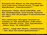 Witz ber Apotheke und Viagra