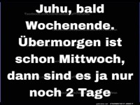 Freude ber das kommende Wochenende