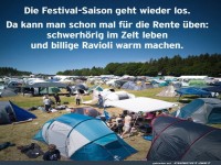 Ravioli-Time im Festival-Zelt!