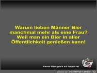 Warum lieben Männer Bier manchmal mehr als eine Frau?