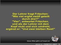 Der Lehrer fragt Fritzchen