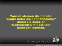 Warum streuen die F�rster Viagra unter die Tannenb�ume?