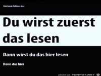 Was du zuerst liest
