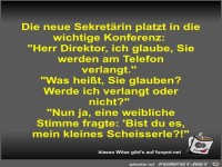 Die neue Sekret�rin platzt in die wichtige Konferenz