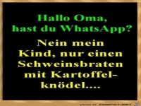Oma hat kein WhatsApp