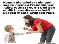 Lustiges Meme: Ermahnung im Alltag