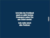 Freibad ohne Pommes: Der absolute Notfall