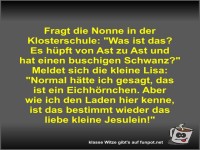 Fragt die Nonne in der Klosterschule