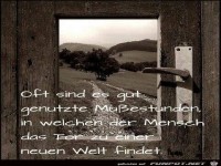 Oft sind es gut genutzte Mu�estunden...