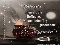 verliere niemals die hoffnung