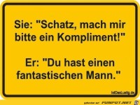 Mach mir bitte ein Kompliment