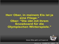 Herr Ober, in meinem Eis ist ja eine Fliege