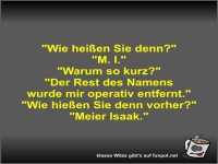 Wie heien Sie denn?